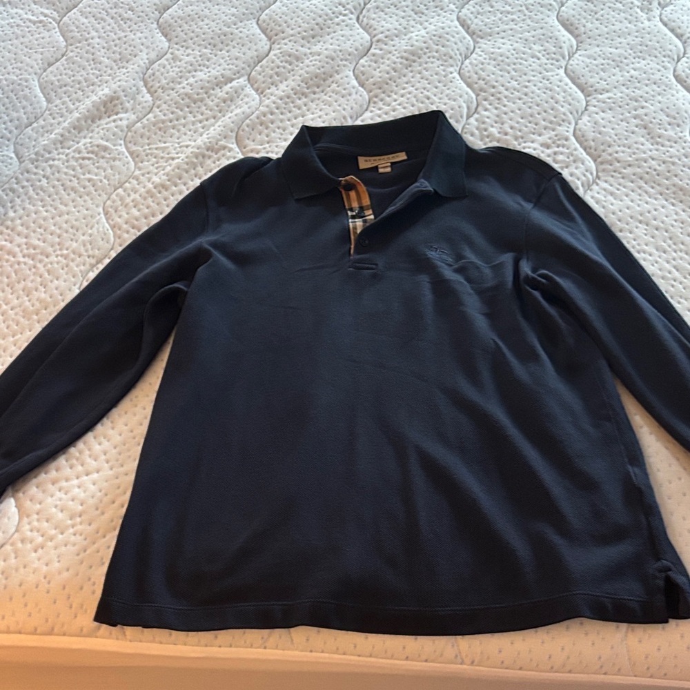 Burberry Navy Polo Shirt